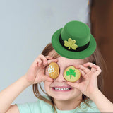 Maxbell Hat Shaped Hair Clip St Patrick's Day Barrettes Girls Teens Shamrock Dark Green