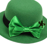 Maxbell Hat Shaped Hair Clip St Patrick's Day Barrettes Girls Teens Bow Tie