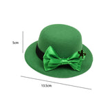 Maxbell Hat Shaped Hair Clip St Patrick's Day Barrettes Girls Teens Bow Tie