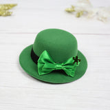 Maxbell Hat Shaped Hair Clip St Patrick's Day Barrettes Girls Teens Bow Tie