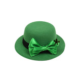 Maxbell Hat Shaped Hair Clip St Patrick's Day Barrettes Girls Teens Bow Tie