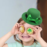 Maxbell Hat Shaped Hair Clip St Patrick's Day Barrettes Girls Teens Bow Tie