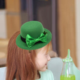 Maxbell Hat Shaped Hair Clip St Patrick's Day Barrettes Girls Teens Bow Tie