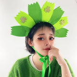 Maxbell ST Patrick'S Day Flower Headband Decorations Headdress for Cosplay Party