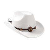 Maxbell Casual Cowboy Hat Fancy Dress Photo Props Wide Brim for Teens Fishing Travel White