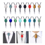 Maxbell Cowgirl Bolo Tie Necktie Adjustable with Pendant for Hoodies Anniversary White