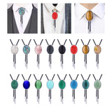 Maxbell Cowgirl Bolo Tie Necktie Adjustable with Pendant for Hoodies Anniversary White