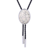 Maxbell Cowgirl Bolo Tie Necktie Adjustable with Pendant for Hoodies Anniversary White