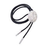 Maxbell Cowgirl Bolo Tie Necktie Adjustable with Pendant for Hoodies Anniversary White