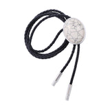 Maxbell Cowgirl Bolo Tie Necktie Adjustable with Pendant for Hoodies Anniversary White