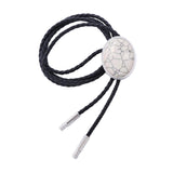 Maxbell Cowgirl Bolo Tie Necktie Adjustable with Pendant for Hoodies Anniversary White