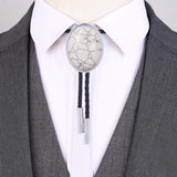 Maxbell Cowgirl Bolo Tie Necktie Adjustable with Pendant for Hoodies Anniversary White