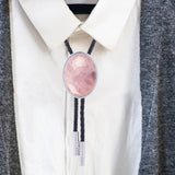 Maxbell Cowgirl Bolo Tie Necktie Adjustable with Pendant for Hoodies Anniversary Pink