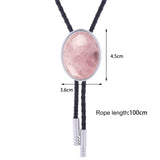 Maxbell Cowgirl Bolo Tie Necktie Adjustable with Pendant for Hoodies Anniversary Pink