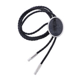 Maxbell Cowgirl Bolo Tie Necktie Adjustable with Pendant for Hoodies Anniversary Black Stripes