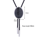 Maxbell Cowgirl Bolo Tie Necktie Adjustable with Pendant for Hoodies Anniversary Black Stripes