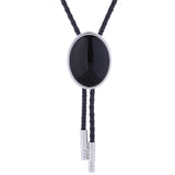 Maxbell Cowgirl Bolo Tie Necktie Adjustable with Pendant for Hoodies Anniversary Pure Black