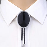 Maxbell Cowgirl Bolo Tie Necktie Adjustable with Pendant for Hoodies Anniversary Pure Black