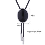 Maxbell Cowgirl Bolo Tie Necktie Adjustable with Pendant for Hoodies Anniversary Pure Black