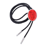 Maxbell Cowgirl Bolo Tie Necktie Adjustable with Pendant for Hoodies Anniversary Red