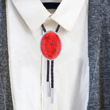 Maxbell Cowgirl Bolo Tie Necktie Adjustable with Pendant for Hoodies Anniversary Red
