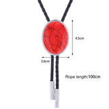 Maxbell Cowgirl Bolo Tie Necktie Adjustable with Pendant for Hoodies Anniversary Red