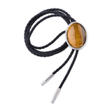 Maxbell Cowgirl Bolo Tie Necktie Adjustable with Pendant for Hoodies Anniversary Yellow Brown
