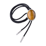 Maxbell Cowgirl Bolo Tie Necktie Adjustable with Pendant for Hoodies Anniversary Yellow Brown