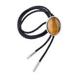 Maxbell Cowgirl Bolo Tie Necktie Adjustable with Pendant for Hoodies Anniversary Yellow Brown
