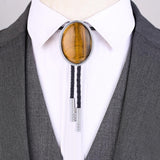 Maxbell Cowgirl Bolo Tie Necktie Adjustable with Pendant for Hoodies Anniversary Yellow Brown