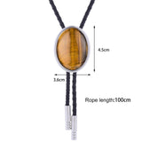 Maxbell Cowgirl Bolo Tie Necktie Adjustable with Pendant for Hoodies Anniversary Yellow Brown