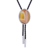 Maxbell Cowgirl Bolo Tie Necktie Adjustable with Pendant for Hoodies Anniversary Yellow Line