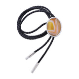 Maxbell Cowgirl Bolo Tie Necktie Adjustable with Pendant for Hoodies Anniversary Yellow Line