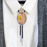 Maxbell Cowgirl Bolo Tie Necktie Adjustable with Pendant for Hoodies Anniversary Yellow Line