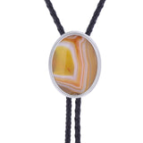 Maxbell Cowgirl Bolo Tie Necktie Adjustable with Pendant for Hoodies Anniversary Yellow Line