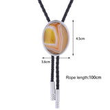 Maxbell Cowgirl Bolo Tie Necktie Adjustable with Pendant for Hoodies Anniversary Yellow Line