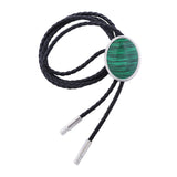Maxbell Cowgirl Bolo Tie Necktie Adjustable with Pendant for Hoodies Anniversary Green Color Black Stripes
