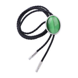 Maxbell Cowgirl Bolo Tie Necktie Adjustable with Pendant for Hoodies Anniversary Pure Green
