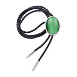 Maxbell Cowgirl Bolo Tie Necktie Adjustable with Pendant for Hoodies Anniversary Pure Green
