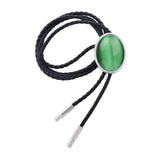 Maxbell Cowgirl Bolo Tie Necktie Adjustable with Pendant for Hoodies Anniversary Pure Green