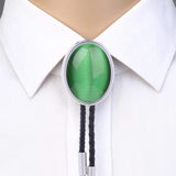 Maxbell Cowgirl Bolo Tie Necktie Adjustable with Pendant for Hoodies Anniversary Pure Green