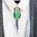 Maxbell Cowgirl Bolo Tie Necktie Adjustable with Pendant for Hoodies Anniversary Pure Green