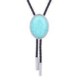 Maxbell Cowgirl Bolo Tie Necktie Adjustable with Pendant for Hoodies Anniversary Green Color Brown Stripes