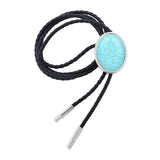 Maxbell Cowgirl Bolo Tie Necktie Adjustable with Pendant for Hoodies Anniversary Green Color Brown Stripes