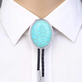 Maxbell Cowgirl Bolo Tie Necktie Adjustable with Pendant for Hoodies Anniversary Green Color Brown Stripes