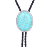 Maxbell Cowgirl Bolo Tie Necktie Adjustable with Pendant for Hoodies Anniversary Green Color Brown Stripes