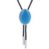 Maxbell Cowgirl Bolo Tie Necktie Adjustable with Pendant for Hoodies Anniversary Light Blue