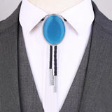 Maxbell Cowgirl Bolo Tie Necktie Adjustable with Pendant for Hoodies Anniversary Light Blue