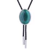 Maxbell Cowgirl Bolo Tie Necktie Adjustable with Pendant for Hoodies Anniversary Dark Green