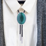 Maxbell Cowgirl Bolo Tie Necktie Adjustable with Pendant for Hoodies Anniversary Dark Green